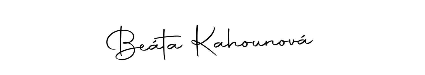 Check out images of Autograph of Beáta Kahounová name. Actor Beáta Kahounová Signature Style. Autography-DOLnW is a professional sign style online. Beáta Kahounová signature style 10 images and pictures png