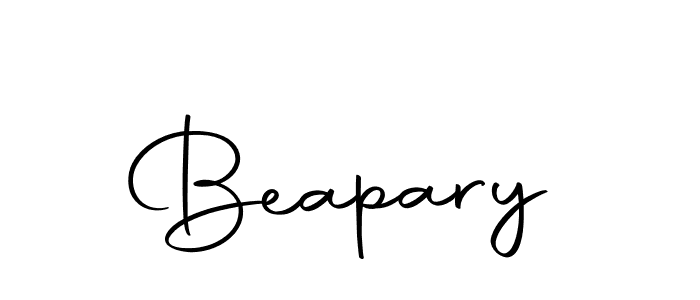 You should practise on your own different ways (Autography-DOLnW) to write your name (Beapary) in signature. don't let someone else do it for you. Beapary signature style 10 images and pictures png