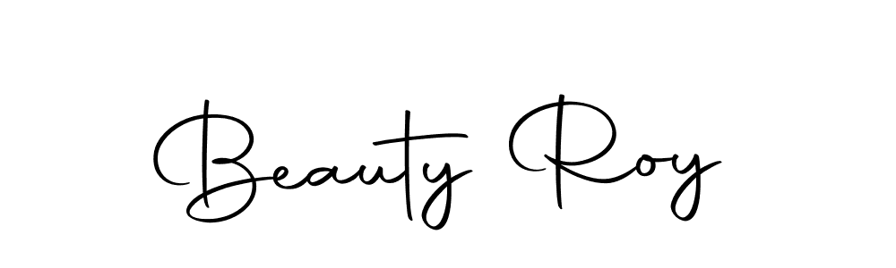How to make Beauty Roy name signature. Use Autography-DOLnW style for creating short signs online. This is the latest handwritten sign. Beauty Roy signature style 10 images and pictures png
