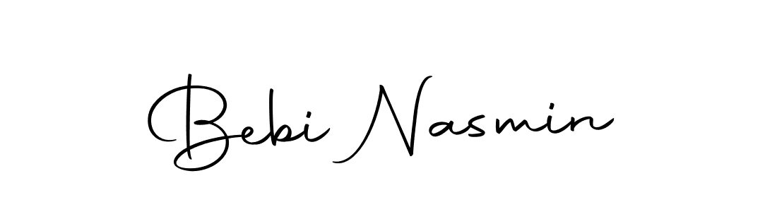 How to make Bebi Nasmin name signature. Use Autography-DOLnW style for creating short signs online. This is the latest handwritten sign. Bebi Nasmin signature style 10 images and pictures png