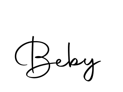 Design your own signature with our free online signature maker. With this signature software, you can create a handwritten (Autography-DOLnW) signature for name Beby. Beby signature style 10 images and pictures png