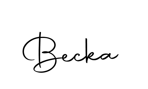 Becka stylish signature style. Best Handwritten Sign (Autography-DOLnW) for my name. Handwritten Signature Collection Ideas for my name Becka. Becka signature style 10 images and pictures png