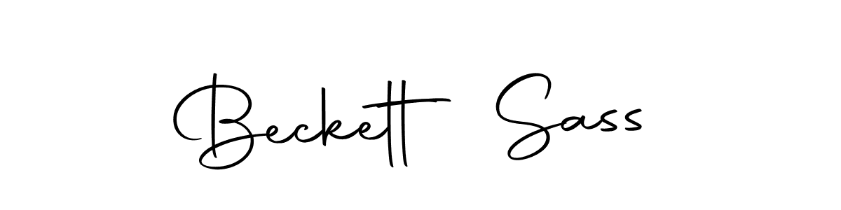 The best way (Autography-DOLnW) to make a short signature is to pick only two or three words in your name. The name Beckett Sass include a total of six letters. For converting this name. Beckett Sass signature style 10 images and pictures png