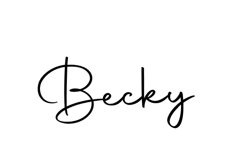 Make a beautiful signature design for name Becky. With this signature (Autography-DOLnW) style, you can create a handwritten signature for free. Becky signature style 10 images and pictures png