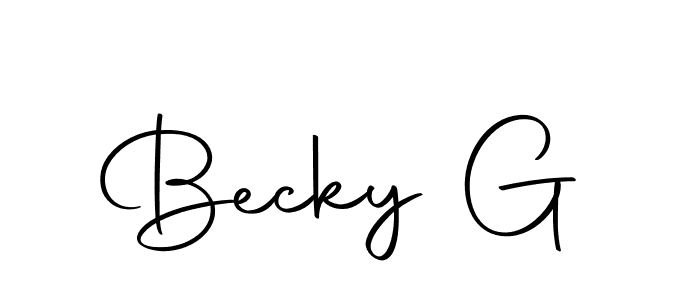 Create a beautiful signature design for name Becky G. With this signature (Autography-DOLnW) fonts, you can make a handwritten signature for free. Becky G signature style 10 images and pictures png