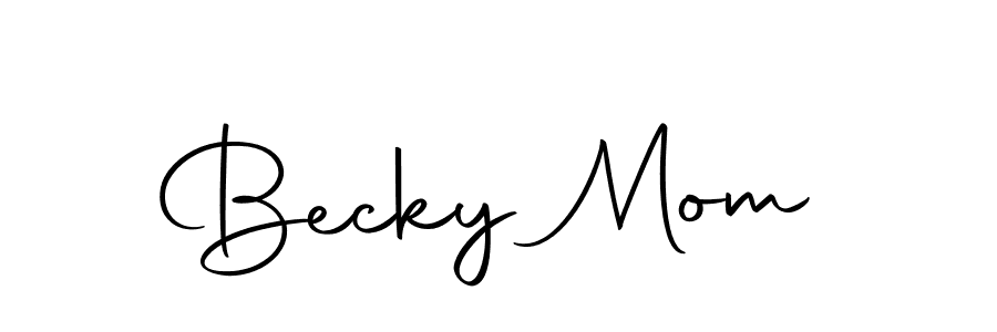 Use a signature maker to create a handwritten signature online. With this signature software, you can design (Autography-DOLnW) your own signature for name Becky Mom. Becky Mom signature style 10 images and pictures png