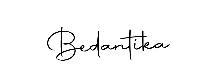 Design your own signature with our free online signature maker. With this signature software, you can create a handwritten (Autography-DOLnW) signature for name Bedantika. Bedantika signature style 10 images and pictures png