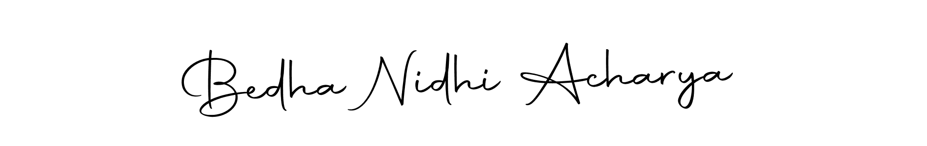 Make a beautiful signature design for name Bedha Nidhi Acharya. With this signature (Autography-DOLnW) style, you can create a handwritten signature for free. Bedha Nidhi Acharya signature style 10 images and pictures png