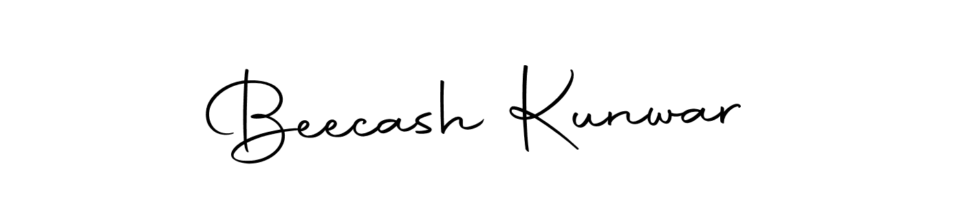 Design your own signature with our free online signature maker. With this signature software, you can create a handwritten (Autography-DOLnW) signature for name Beecash Kunwar. Beecash Kunwar signature style 10 images and pictures png