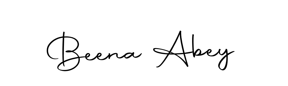 Design your own signature with our free online signature maker. With this signature software, you can create a handwritten (Autography-DOLnW) signature for name Beena Abey. Beena Abey signature style 10 images and pictures png