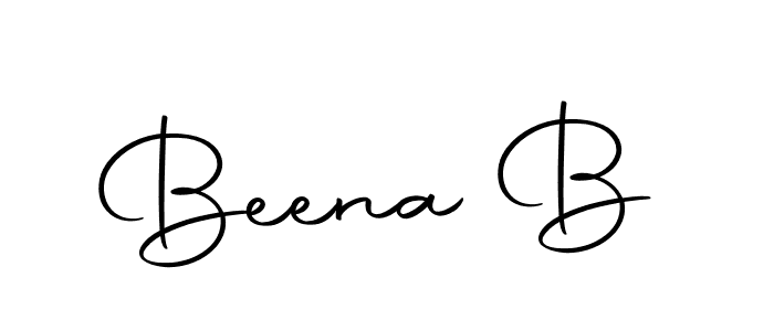 Use a signature maker to create a handwritten signature online. With this signature software, you can design (Autography-DOLnW) your own signature for name Beena B. Beena B signature style 10 images and pictures png