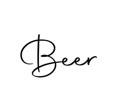 Design your own signature with our free online signature maker. With this signature software, you can create a handwritten (Autography-DOLnW) signature for name Beer. Beer signature style 10 images and pictures png