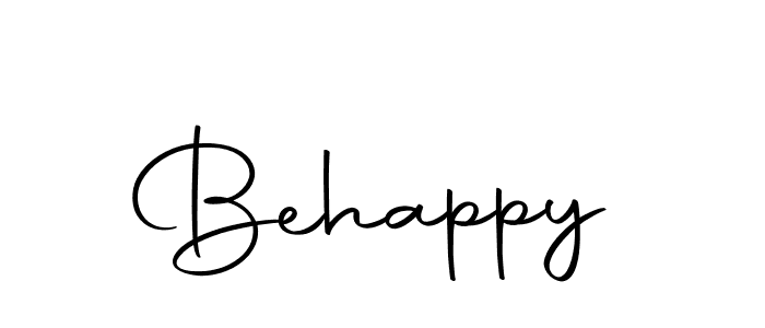 Design your own signature with our free online signature maker. With this signature software, you can create a handwritten (Autography-DOLnW) signature for name Behappy. Behappy signature style 10 images and pictures png