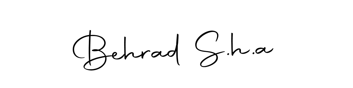 How to make Behrad S.h.a name signature. Use Autography-DOLnW style for creating short signs online. This is the latest handwritten sign. Behrad S.h.a signature style 10 images and pictures png