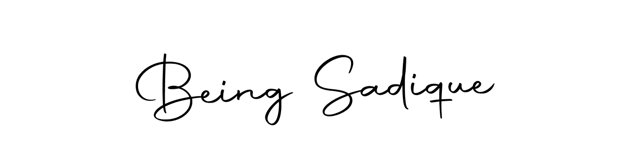 Make a beautiful signature design for name Being Sadique. With this signature (Autography-DOLnW) style, you can create a handwritten signature for free. Being Sadique signature style 10 images and pictures png
