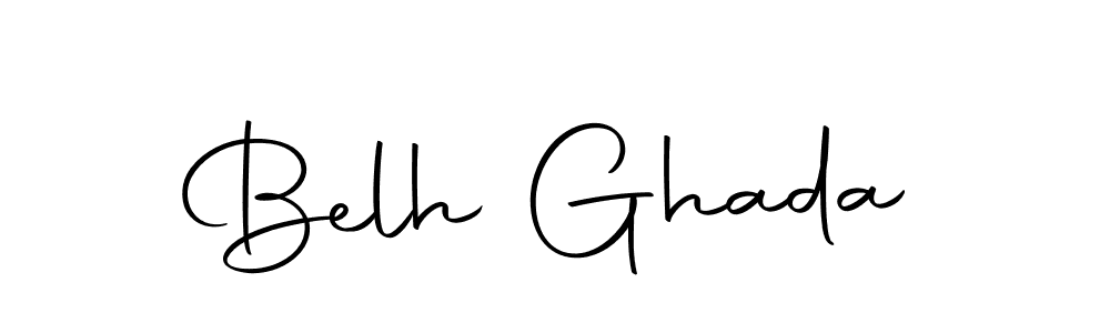 Use a signature maker to create a handwritten signature online. With this signature software, you can design (Autography-DOLnW) your own signature for name Belh Ghada. Belh Ghada signature style 10 images and pictures png
