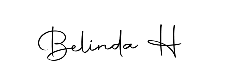 Create a beautiful signature design for name Belinda H. With this signature (Autography-DOLnW) fonts, you can make a handwritten signature for free. Belinda H signature style 10 images and pictures png