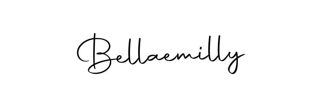 Use a signature maker to create a handwritten signature online. With this signature software, you can design (Autography-DOLnW) your own signature for name Bellaemilly. Bellaemilly signature style 10 images and pictures png
