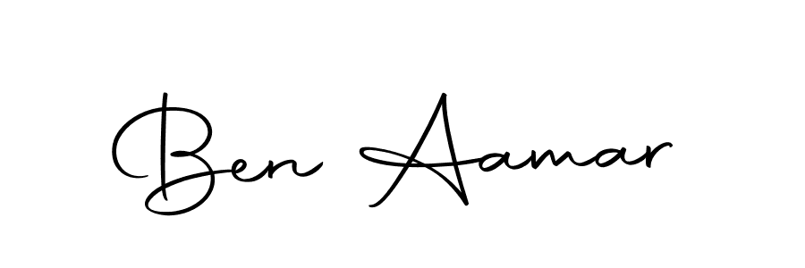 How to make Ben Aamar name signature. Use Autography-DOLnW style for creating short signs online. This is the latest handwritten sign. Ben Aamar signature style 10 images and pictures png