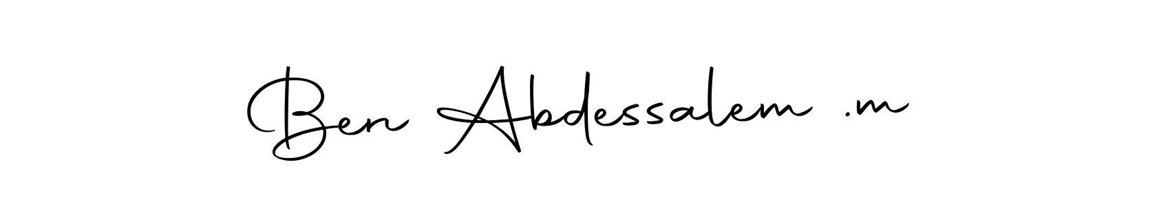if you are searching for the best signature style for your name Ben Abdessalem .m. so please give up your signature search. here we have designed multiple signature styles  using Autography-DOLnW. Ben Abdessalem .m signature style 10 images and pictures png