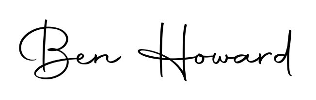Download transparent PNG signature for name Ben Howard styled with Autography-DOLnW font. Ready to paste directly into PDF and Word agreements. Ben Howard signature style 10 images and pictures png
