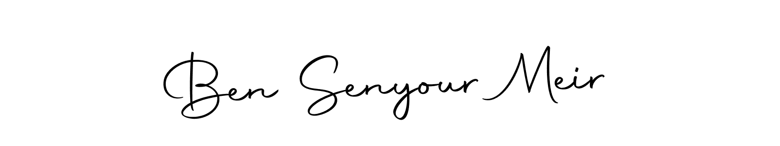 How to make Ben Senyour Meir name signature. Use Autography-DOLnW style for creating short signs online. This is the latest handwritten sign. Ben Senyour Meir signature style 10 images and pictures png