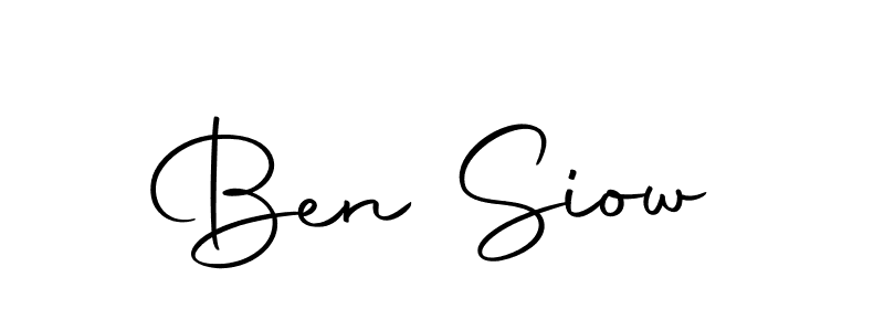 Design your own signature with our free online signature maker. With this signature software, you can create a handwritten (Autography-DOLnW) signature for name Ben Siow. Ben Siow signature style 10 images and pictures png