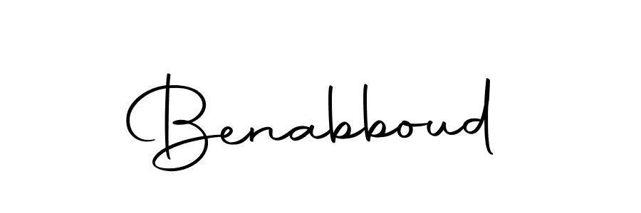 How to make Benabboud name signature. Use Autography-DOLnW style for creating short signs online. This is the latest handwritten sign. Benabboud signature style 10 images and pictures png