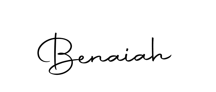 Design your own signature with our free online signature maker. With this signature software, you can create a handwritten (Autography-DOLnW) signature for name Benaiah. Benaiah signature style 10 images and pictures png