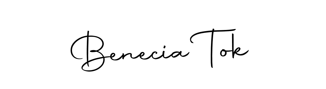 Create a beautiful signature design for name Benecia Tok. With this signature (Autography-DOLnW) fonts, you can make a handwritten signature for free. Benecia Tok signature style 10 images and pictures png