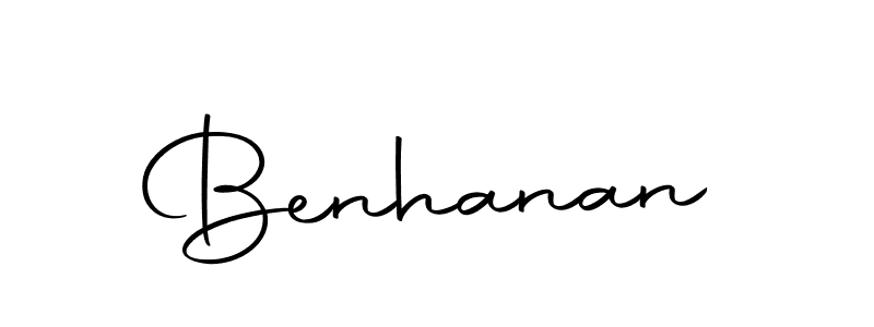 Design your own signature with our free online signature maker. With this signature software, you can create a handwritten (Autography-DOLnW) signature for name Benhanan. Benhanan signature style 10 images and pictures png