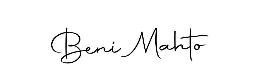 How to make Beni Mahto name signature. Use Autography-DOLnW style for creating short signs online. This is the latest handwritten sign. Beni Mahto signature style 10 images and pictures png