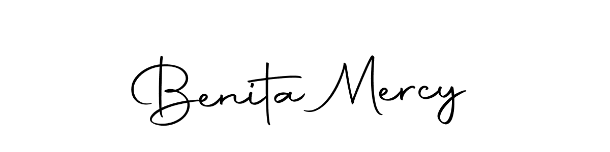 Design your own signature with our free online signature maker. With this signature software, you can create a handwritten (Autography-DOLnW) signature for name Benita Mercy. Benita Mercy signature style 10 images and pictures png