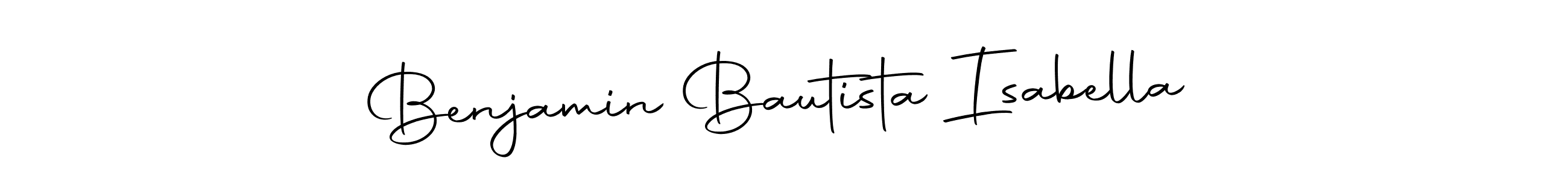 How to make Benjamin Bautista Isabella name signature. Use Autography-DOLnW style for creating short signs online. This is the latest handwritten sign. Benjamin Bautista Isabella signature style 10 images and pictures png