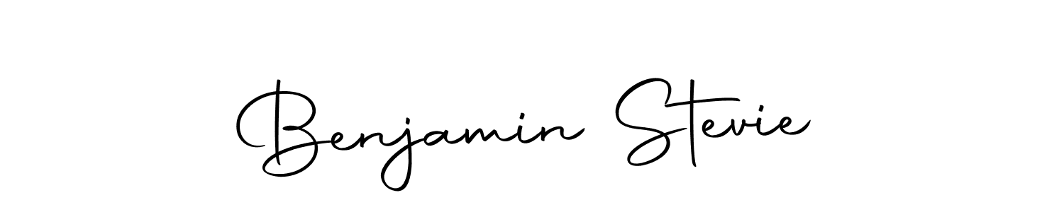 How to make Benjamin Stevie name signature. Use Autography-DOLnW style for creating short signs online. This is the latest handwritten sign. Benjamin Stevie signature style 10 images and pictures png