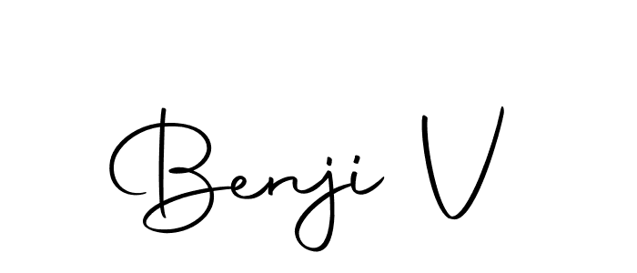 Design your own signature with our free online signature maker. With this signature software, you can create a handwritten (Autography-DOLnW) signature for name Benji V. Benji V signature style 10 images and pictures png