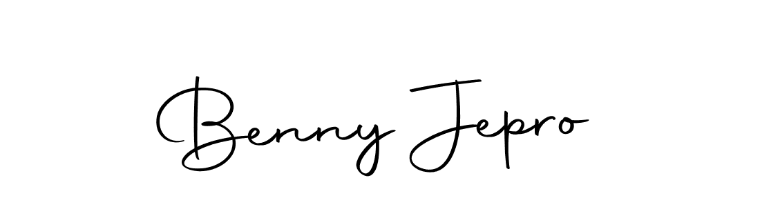 How to make Benny Jepro name signature. Use Autography-DOLnW style for creating short signs online. This is the latest handwritten sign. Benny Jepro signature style 10 images and pictures png