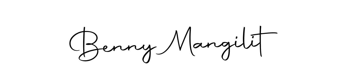 Design your own signature with our free online signature maker. With this signature software, you can create a handwritten (Autography-DOLnW) signature for name Benny Mangilit. Benny Mangilit signature style 10 images and pictures png