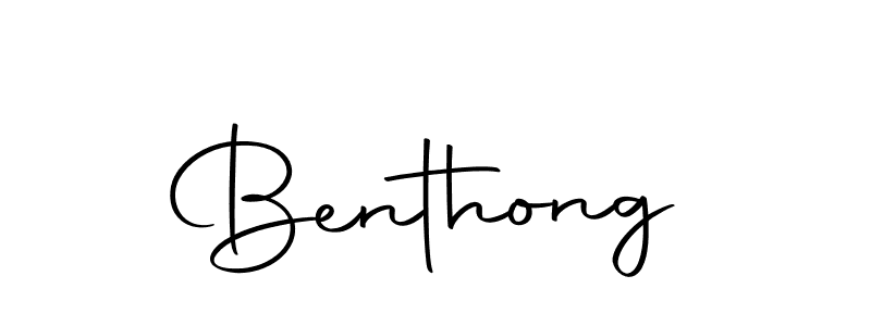 Design your own signature with our free online signature maker. With this signature software, you can create a handwritten (Autography-DOLnW) signature for name Benthong. Benthong signature style 10 images and pictures png