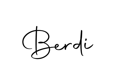 Make a beautiful signature design for name Berdi. With this signature (Autography-DOLnW) style, you can create a handwritten signature for free. Berdi signature style 10 images and pictures png