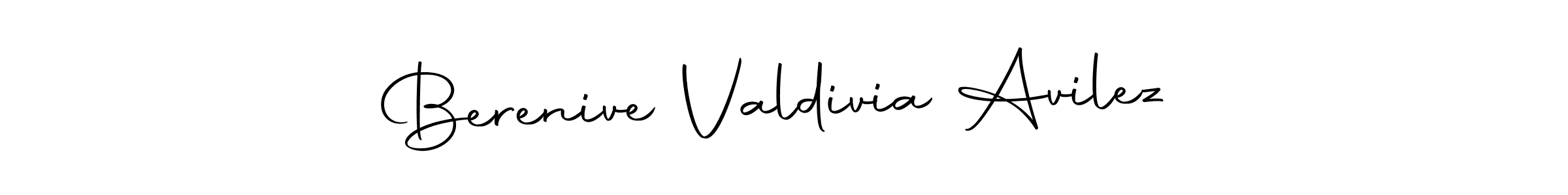 Make a short Berenive Valdivia Avilez signature style. Manage your documents anywhere anytime using Autography-DOLnW. Create and add eSignatures, submit forms, share and send files easily. Berenive Valdivia Avilez signature style 10 images and pictures png