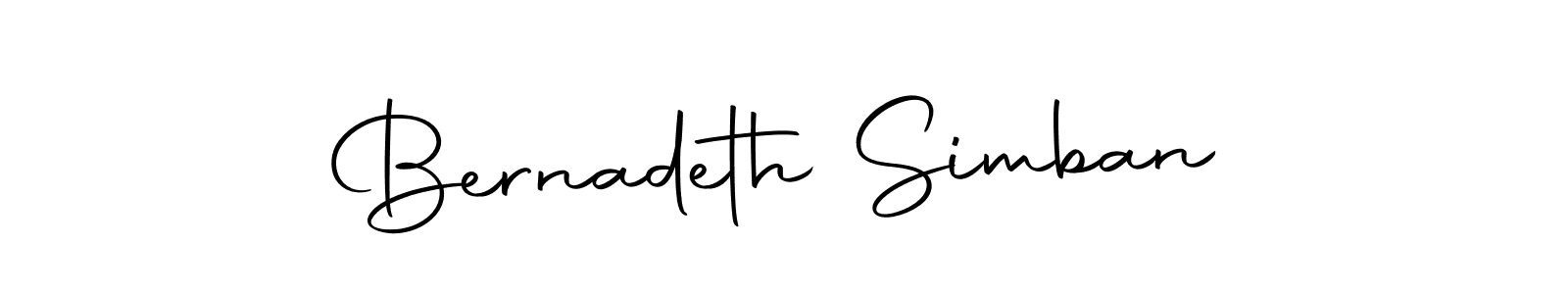 Make a beautiful signature design for name Bernadeth Simban. With this signature (Autography-DOLnW) style, you can create a handwritten signature for free. Bernadeth Simban signature style 10 images and pictures png