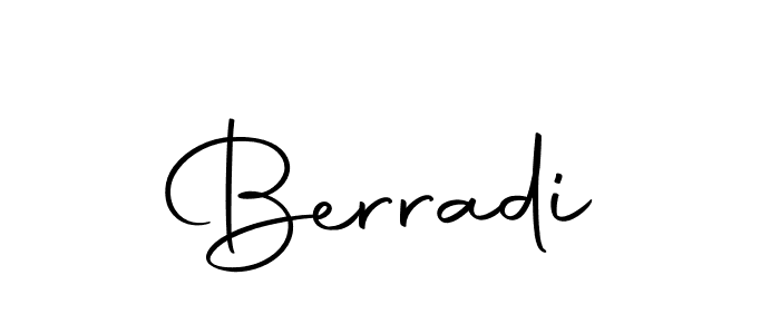 You can use this online signature creator to create a handwritten signature for the name Berradi. This is the best online autograph maker. Berradi signature style 10 images and pictures png