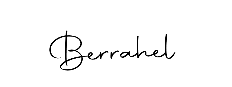 Make a beautiful signature design for name Berrahel. With this signature (Autography-DOLnW) style, you can create a handwritten signature for free. Berrahel signature style 10 images and pictures png
