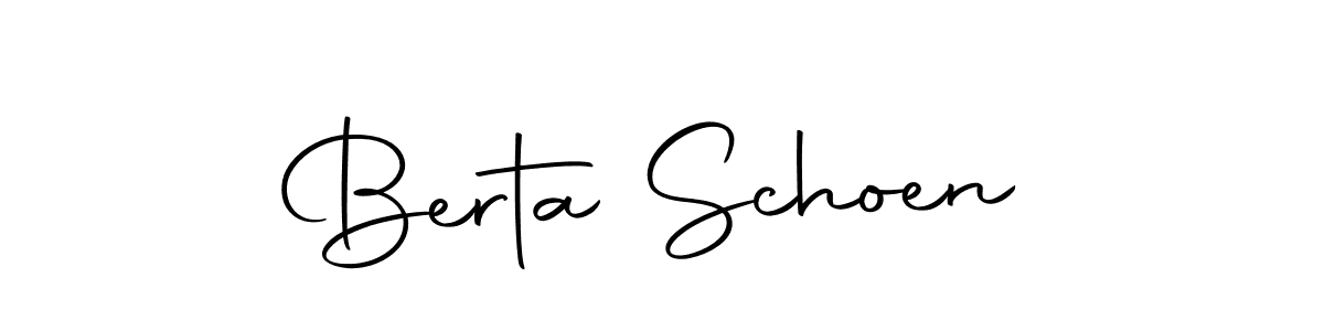 Design your own signature with our free online signature maker. With this signature software, you can create a handwritten (Autography-DOLnW) signature for name Berta Schoen. Berta Schoen signature style 10 images and pictures png