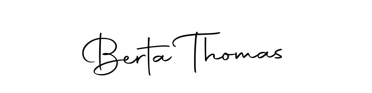 Make a beautiful signature design for name Berta Thomas. With this signature (Autography-DOLnW) style, you can create a handwritten signature for free. Berta Thomas signature style 10 images and pictures png