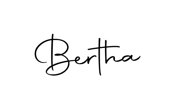 Create a beautiful signature design for name Bertha. With this signature (Autography-DOLnW) fonts, you can make a handwritten signature for free. Bertha signature style 10 images and pictures png