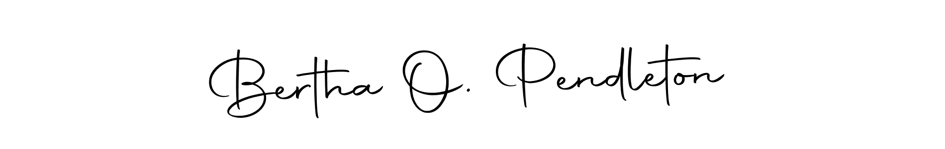 How to make Bertha O. Pendleton name signature. Use Autography-DOLnW style for creating short signs online. This is the latest handwritten sign. Bertha O. Pendleton signature style 10 images and pictures png