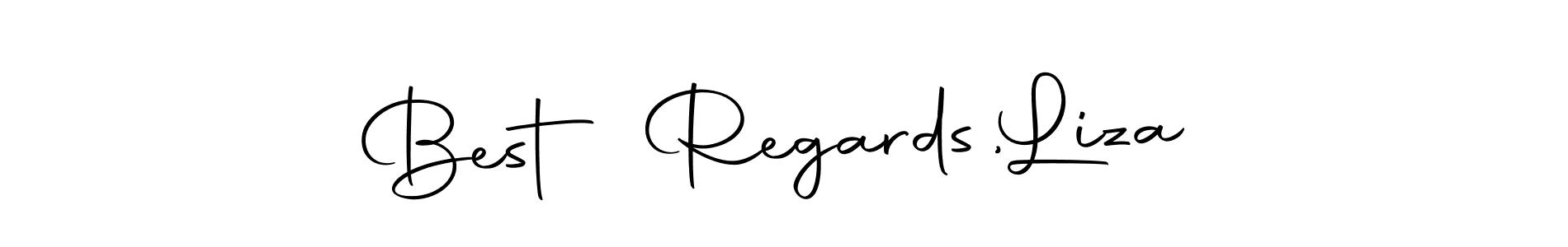 Use a signature maker to create a handwritten signature online. With this signature software, you can design (Autography-DOLnW) your own signature for name Best Regards,  Liza. Best Regards,  Liza signature style 10 images and pictures png
