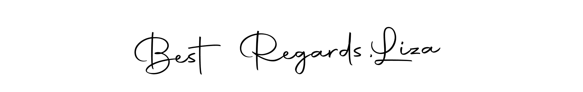 You can use this online signature creator to create a handwritten signature for the name Best Regards,  Liza. This is the best online autograph maker. Best Regards,  Liza signature style 10 images and pictures png